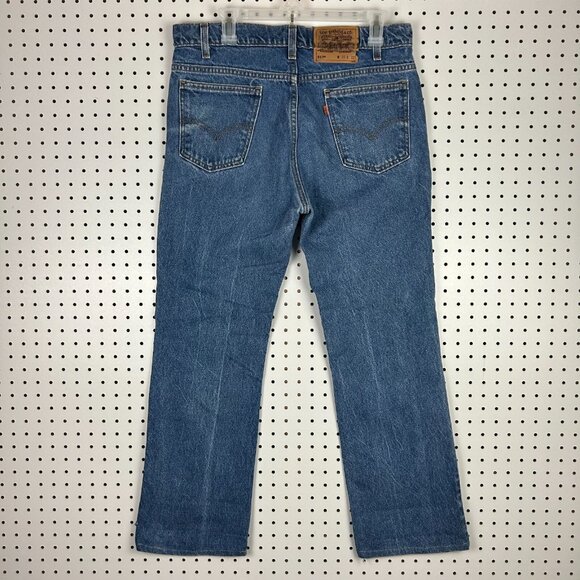 Levi's 517 Vintage Blue Jeans Size 34x29 Orange Tab Honey Comb Medium Wash 90s